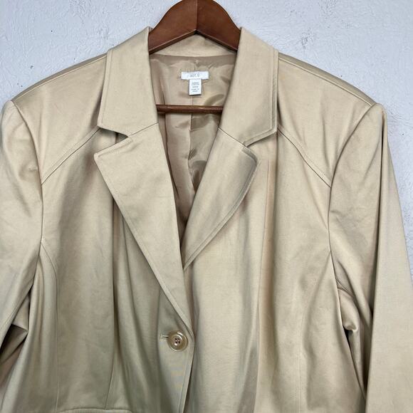 NEW! Apt 9 Dual Button Blazer Stretch Tan - 24W - Picture 4 of 4
